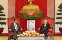 Tổng Bí thư Nguyễn Phú Trọng tiếp Thủ tướng Chính phủ Hoàng gia Campuchia 